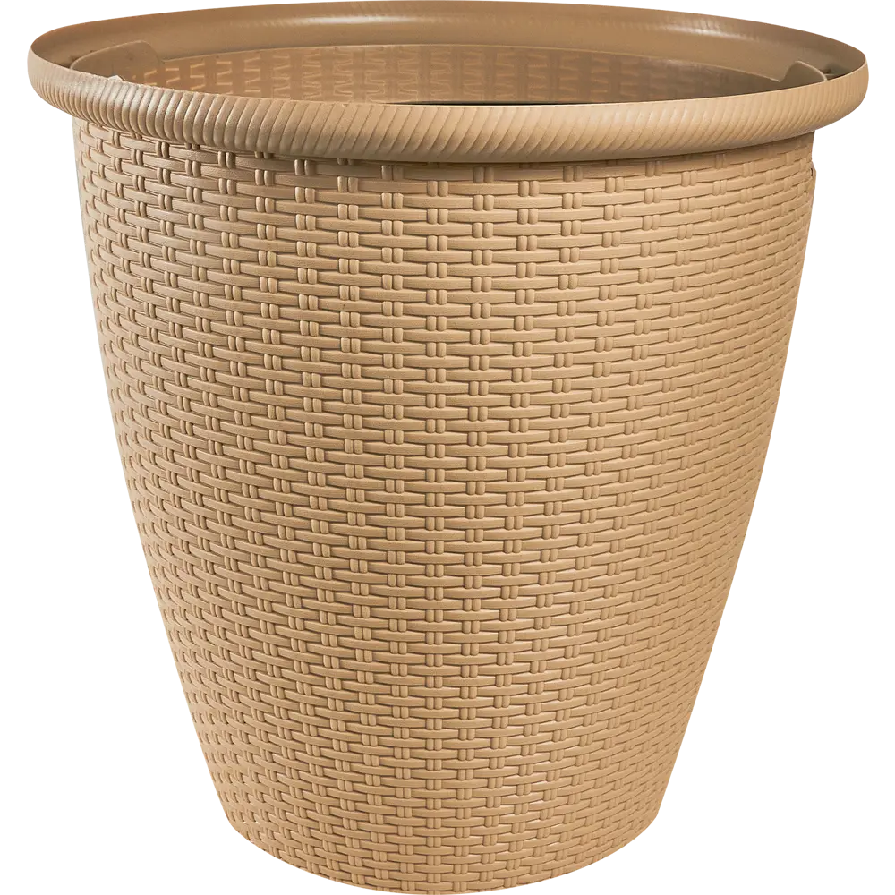 Кашпо для цветов Ingreen Rattan ø47 см v50 л пластик бежевый STLM-2158897