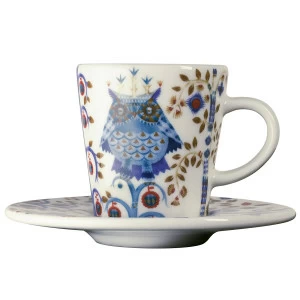 Чашка для кофе эспрессо "Taika" с синей совой IITTALA СОВРЕМЕННЫЙ 081794 Разноцветный