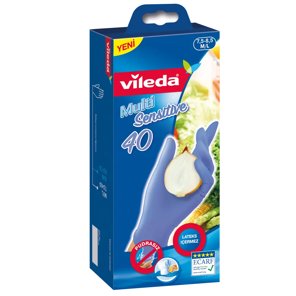 Перчатки нитриловые Виледа, размер M/L, 40 шт VILEDA STLM-2149337 - Вид №1