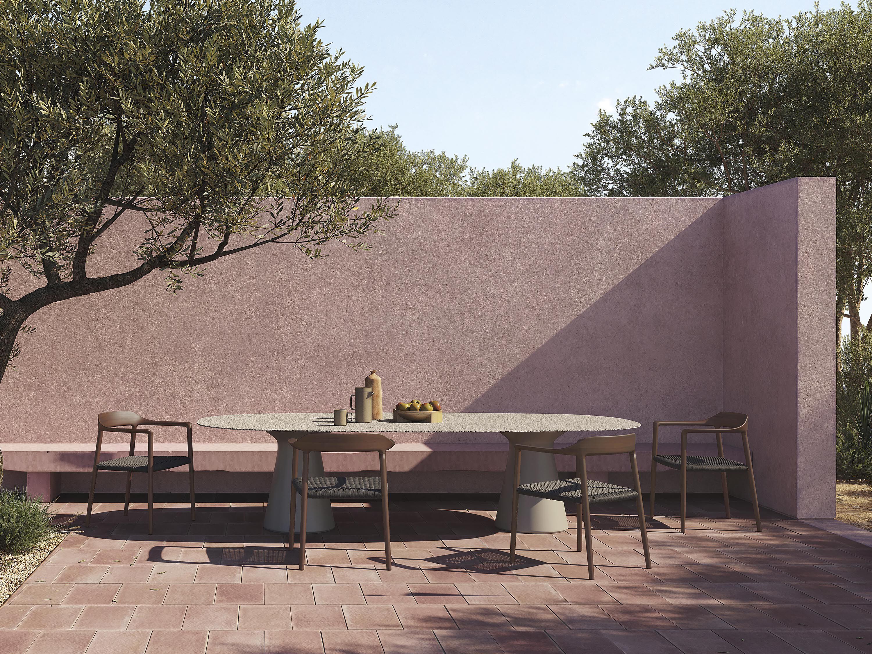 Деревянный садовый стул с подлокотниками Andreu World Liceo Outdoor ARCH-00016880