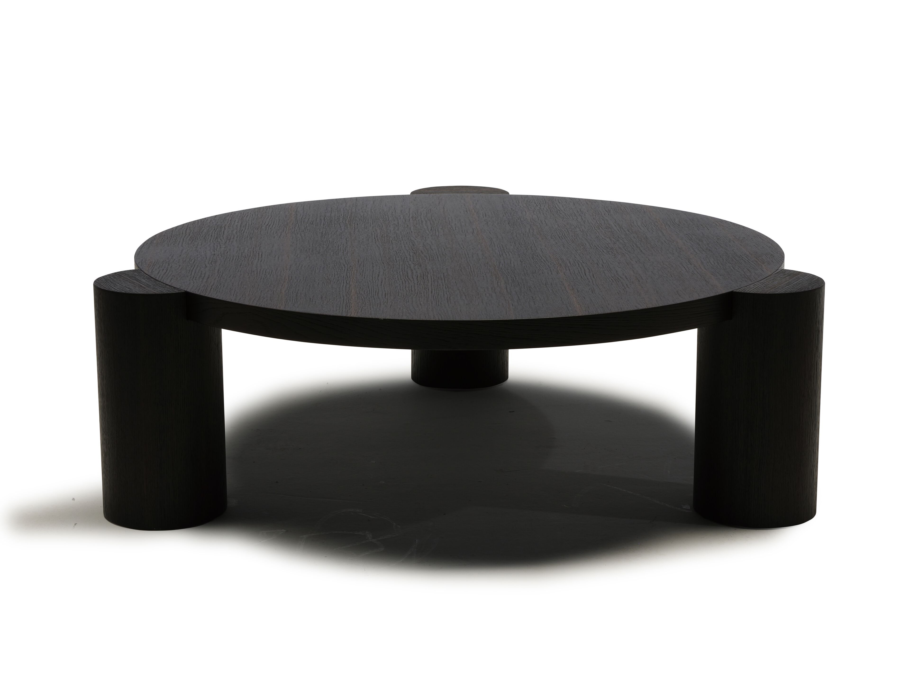 Деревянный круглый низкий журнальный столик Natuzzi Italia храм ARCH-00029551