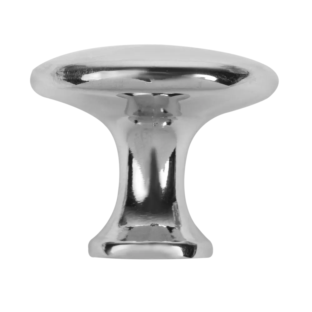 Мебельная ручка-кнопка 161 25x30 мм цвет хром Jet STLM-2038780 - Вид №1