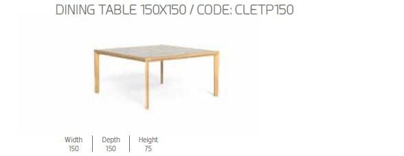 Деревянный квадратный садовый стол Talenti CleoSoft-wood ARCH-00125468 - Вид №2