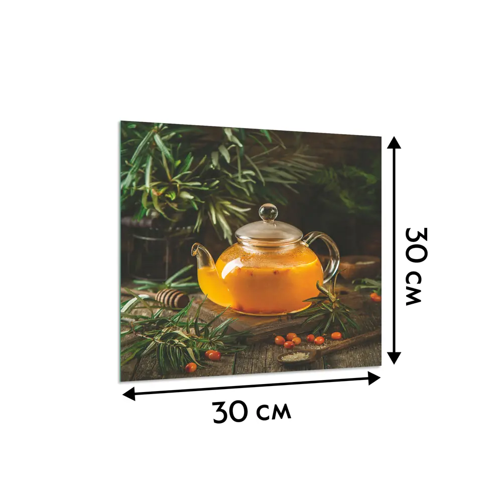Картина на стекле «Облепиховый чай» 30x30 см POSTERMARKET STLM-2078725 - Вид №4