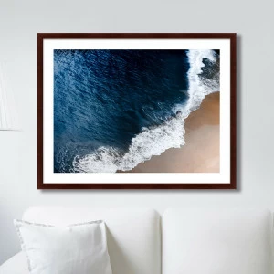 Арт-фотография в деревянной раме 78,5х100 см Bali waves wait for surfers КАРТИНЫ В КВАРТИРУ  264825 Белый;голубой;разноцветный