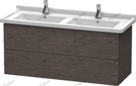 LC626707272 Тумбочка подвесная L-Cube #LC6267 1220 x 469 мм Дуб брашированный, натуральный шпон Duravit