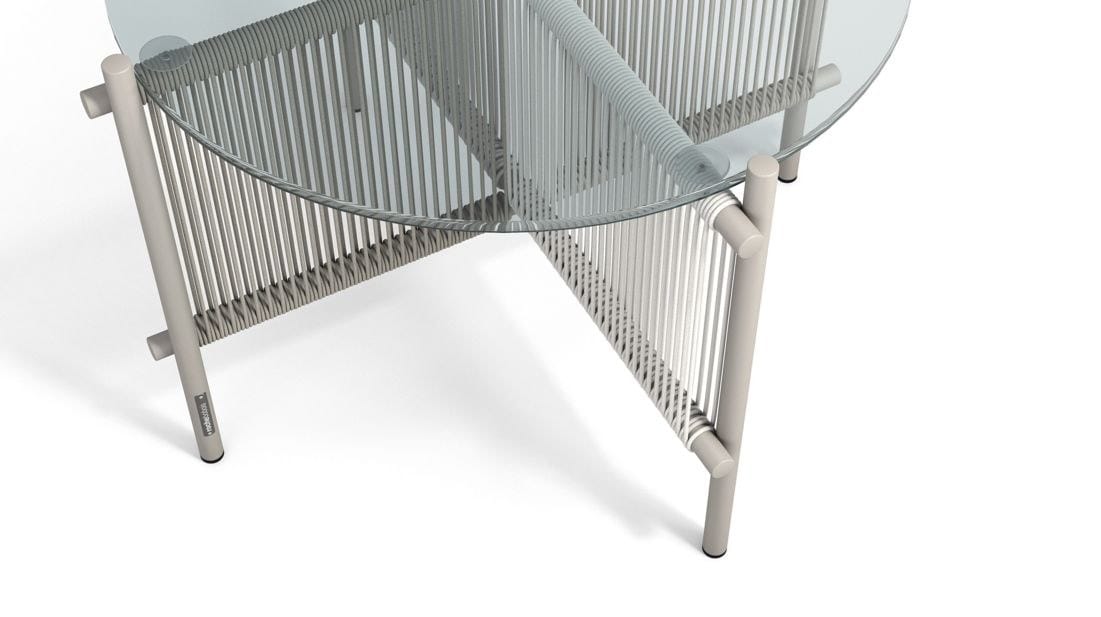 Круглый алюминиевый и стеклянный садовый столик ROCHE BOBOIS путешественник ARCH-00138051 - Вид №12