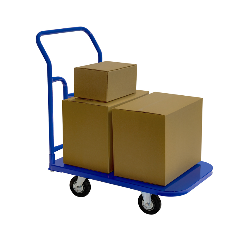 Тележка платформенная ТПТ (г/п 300 кг, 800x500 мм, колеса черная резина 125 мм) Верстакофф 65-8886