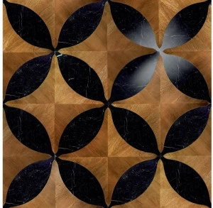 FOGLIE D'ORO Геометрический пол из орехового дерева I moduli design