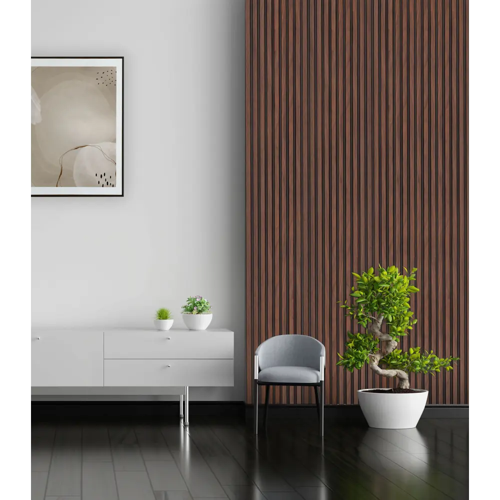 Стеновая панель ПВХ рейка венге 2700x160x10 мм 0.432 м² 89346066 STLM-2022502 POLIPLAST  - Вид №1