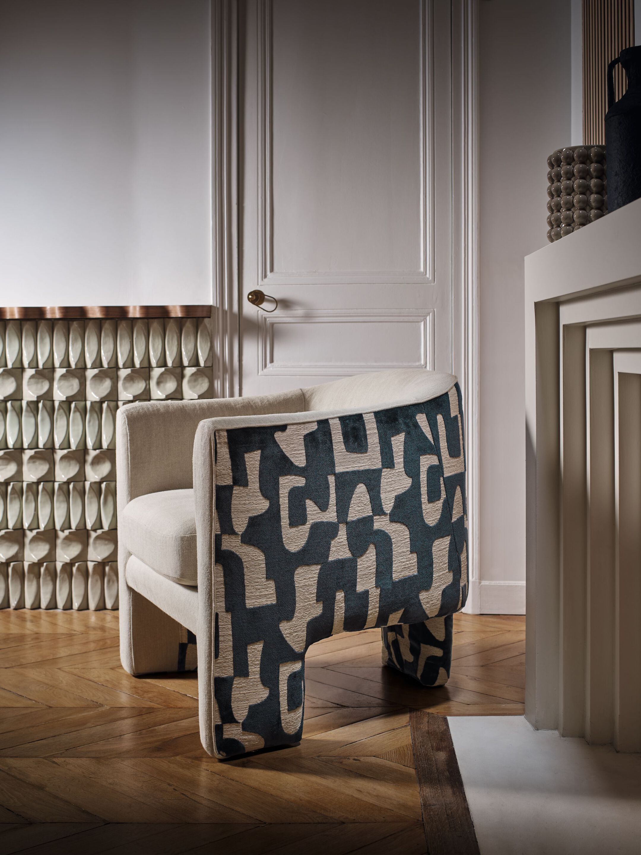 Ткань с графическим рисунком Casamance флирт ARCH-00112831 - Вид №3