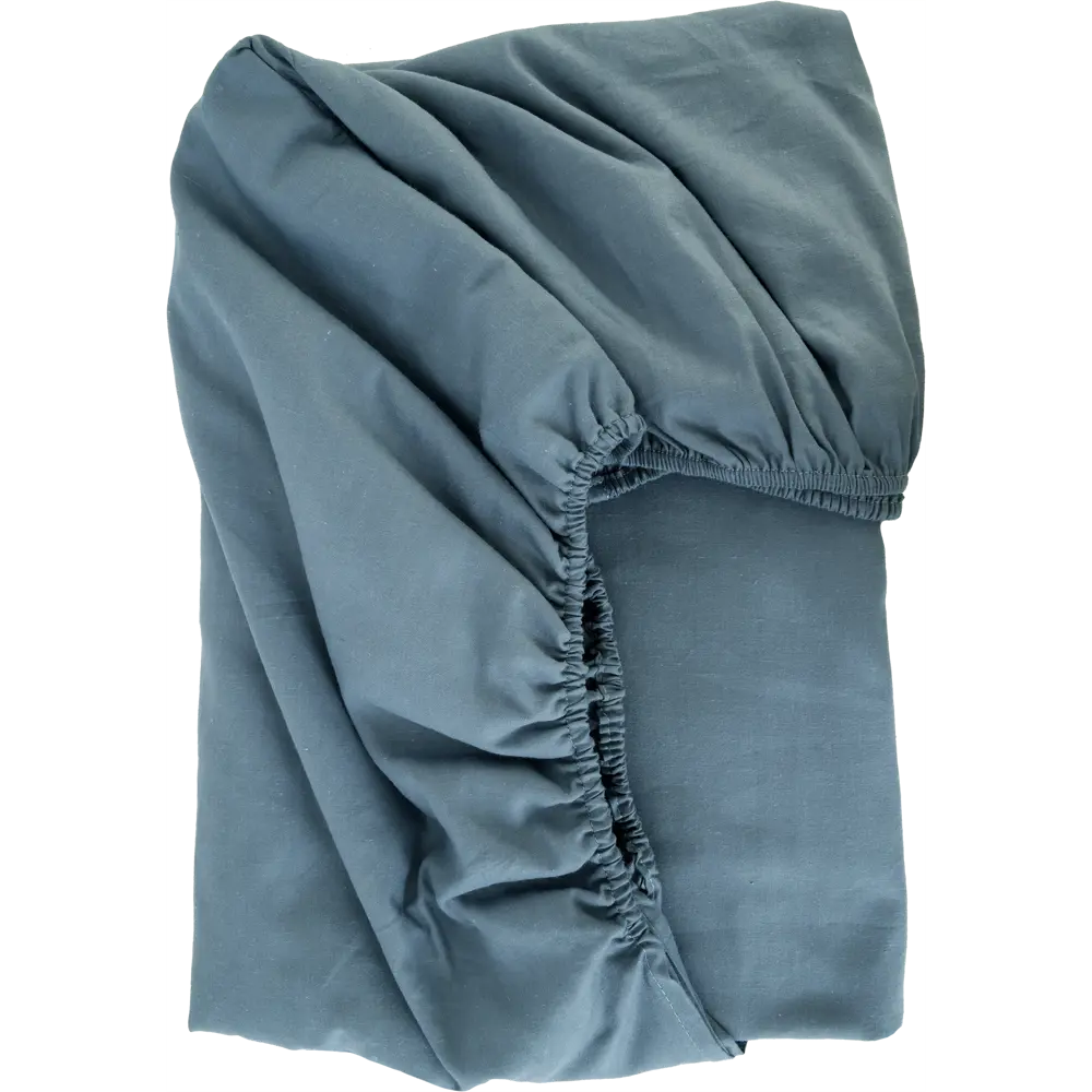 Простыня Tex Republic 28530 160x200 см сатин на резинке серо-синий STLM-2057470