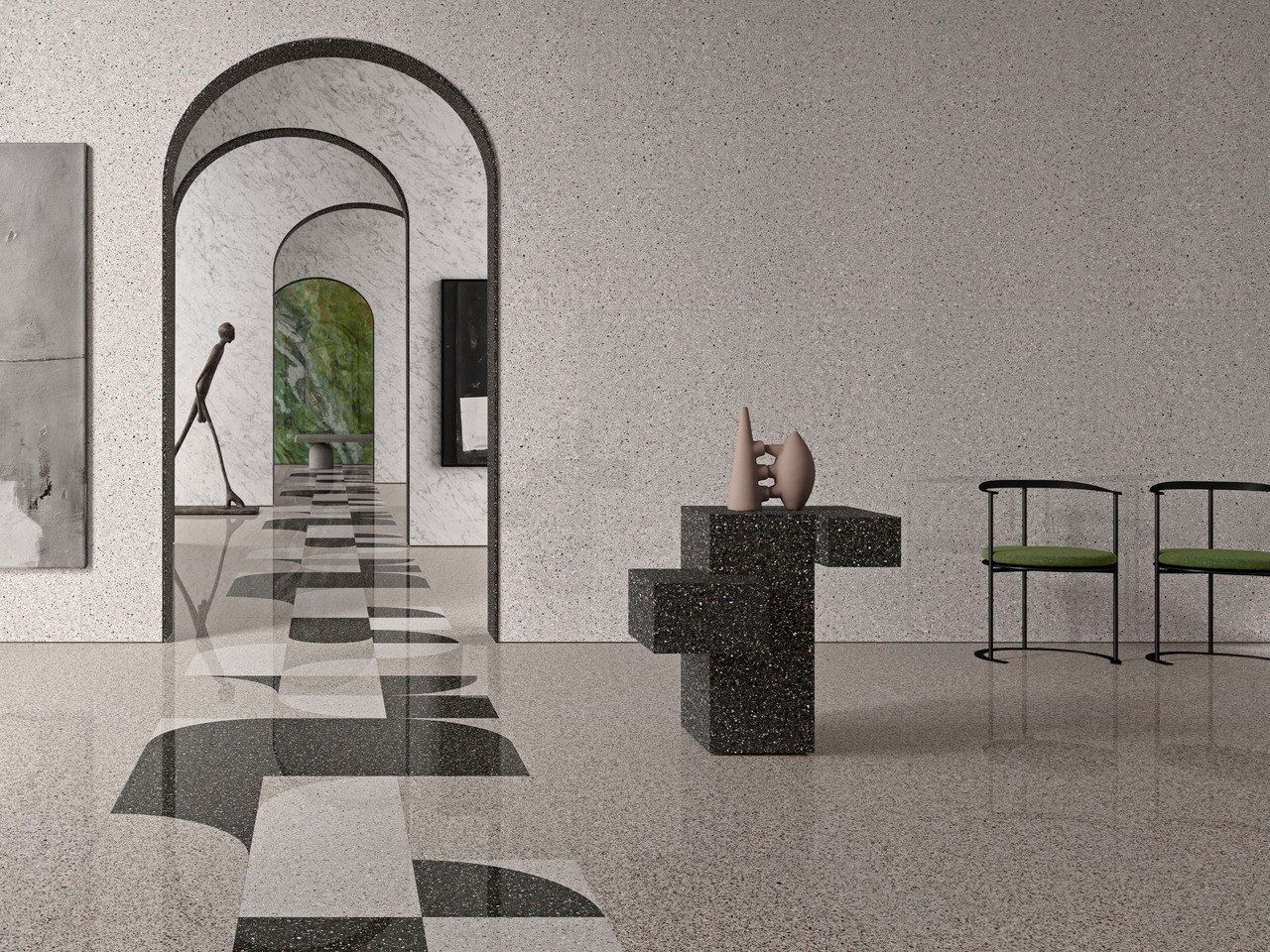 Пол / облицовка керамогранита для интерьера с эффектом камня ARIOSTEA академия полного тела ARCH-00024995 - Вид №1