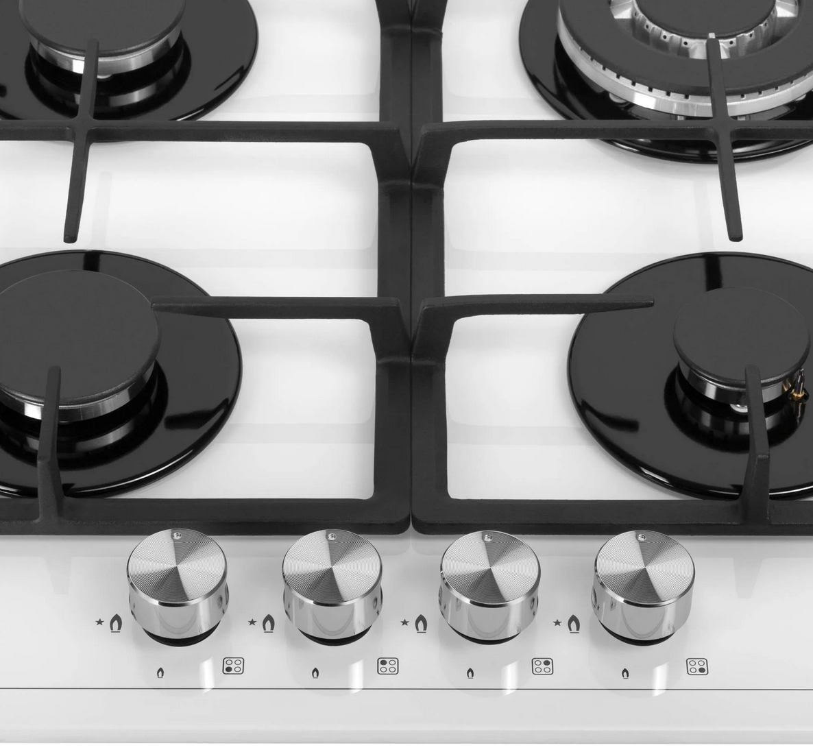 9168784 Газовая варочная поверхность Meferi MGH604WH GLASS POWER STDN-0110187 - Вид №4