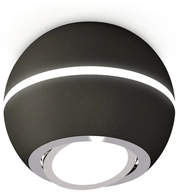 91613712 Светильник точечный накладной Ambrella light Xs1102021 2 м² цвет черный STLM-0909884