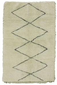 AFOLKI Прямоугольный шерстяной коврик с длинным ворсом и узором Beni ourain Taa911be