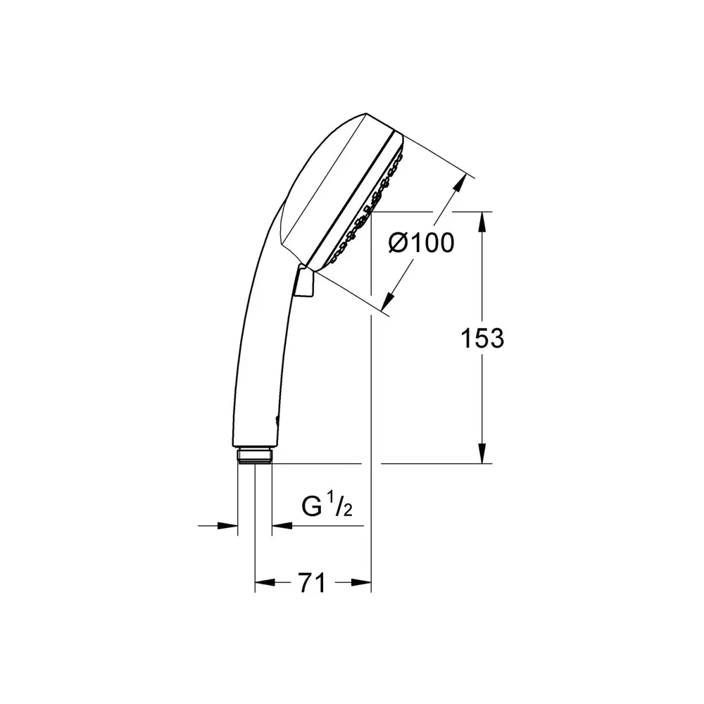 Лейка для душа Grohe Vitalio Comfort 4 режима цвет хром STLM-2175973 - Вид №5