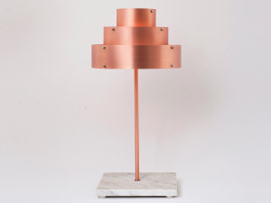 Медная светодиодная настольная лампа ручной работы