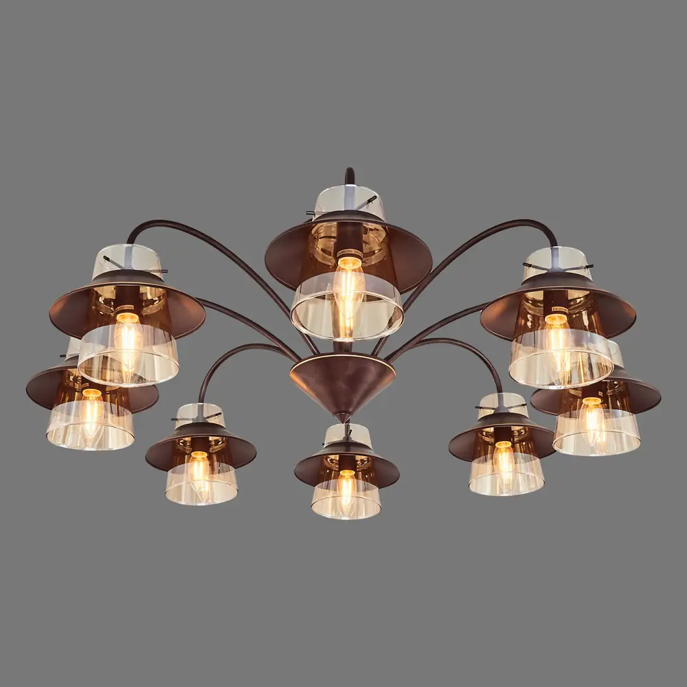 Люстра «Gavana» 590/8PL 8хЕ14х40 Вт цвет коричневый Escada STLM-2081765 - Вид №2