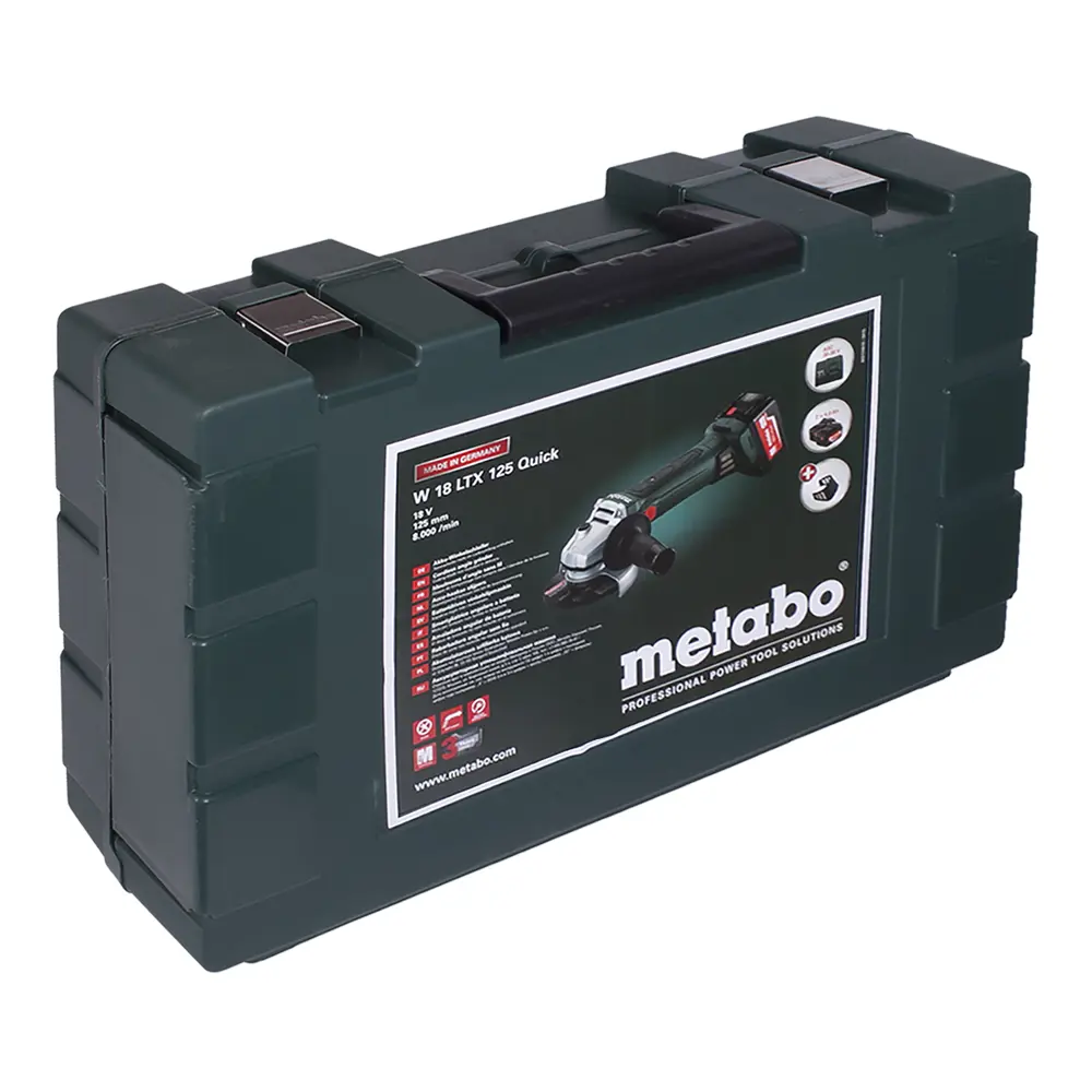 Углошлифовальная машина (болгарка) Metabo W 18 LTX 125, Li-ion 18 B, 125 мм STLM-2033763 - Вид №4