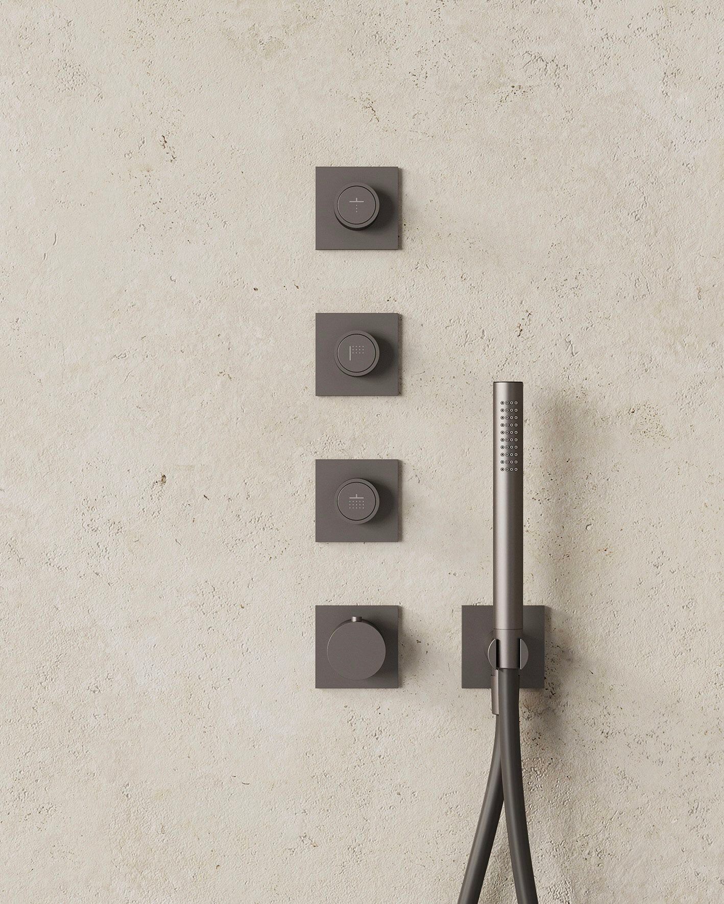 Смеситель для душа с 5 отверстиями и ручным душем Fantini Rubinetti вода сущность ARCH-00092107 - Вид №3