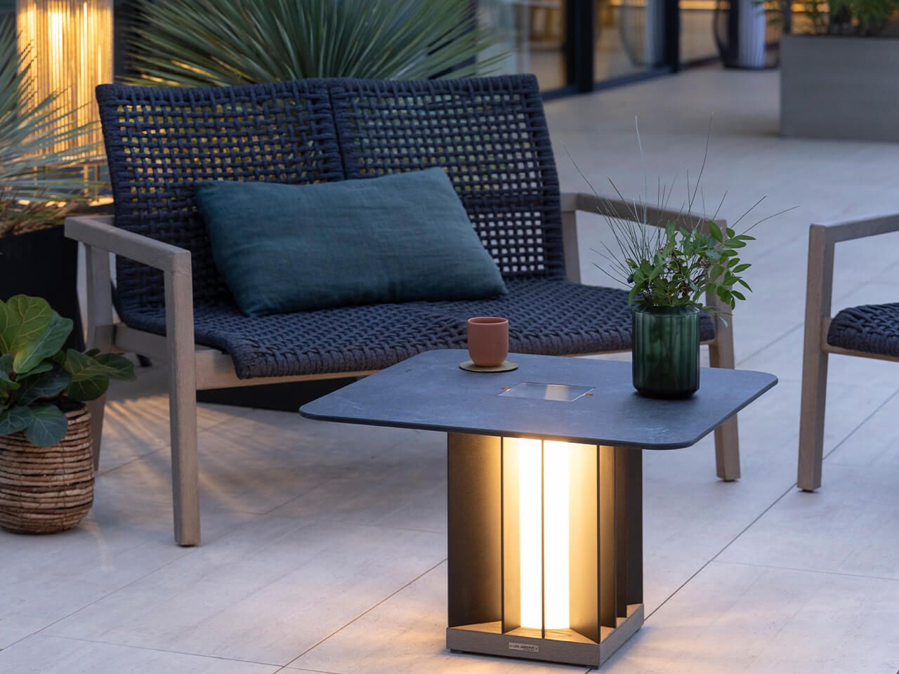 Веревочная садовая скамейка со спинкой и подлокотниками Les Jardins® Копенгаген ARCH-00046288 - Вид №3