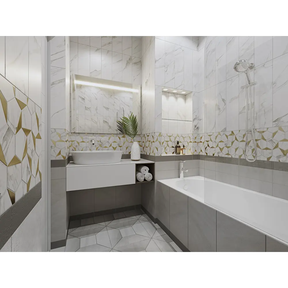 Плитка напольная Stone 42х42 см 1.41 м² цвет светло-серый BELANI STLM-2049934 - Вид №4