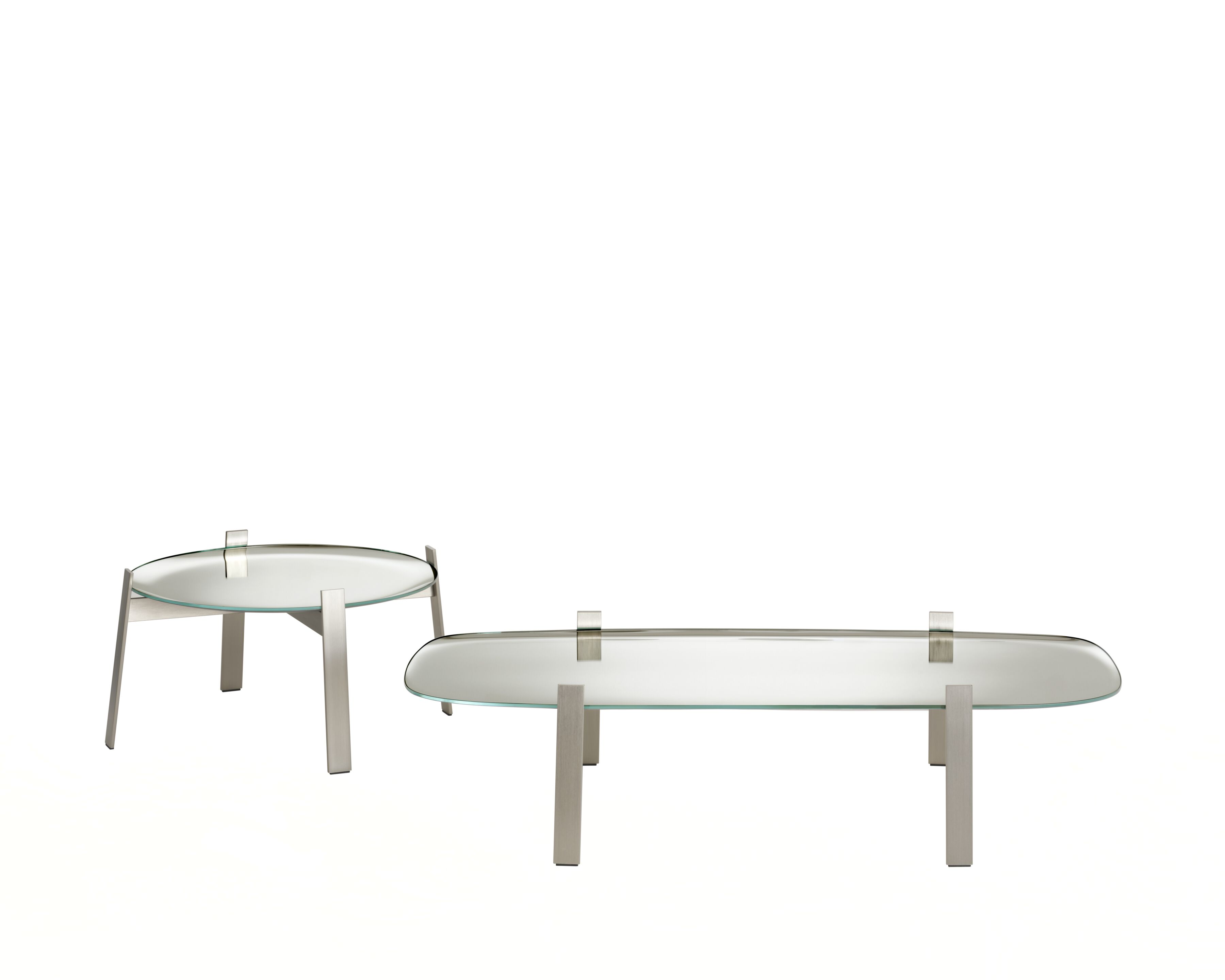 Низкий круглый стол из стали и хрусталя Glas Italia The 5 O'Clock Lie ARCH-00139870 - Вид №2