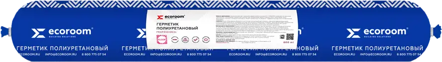 91007672 Герметик полиуретановый Ecoroom E-PUгер-3694/черн цвет черный 7.2 л STLM-0437542