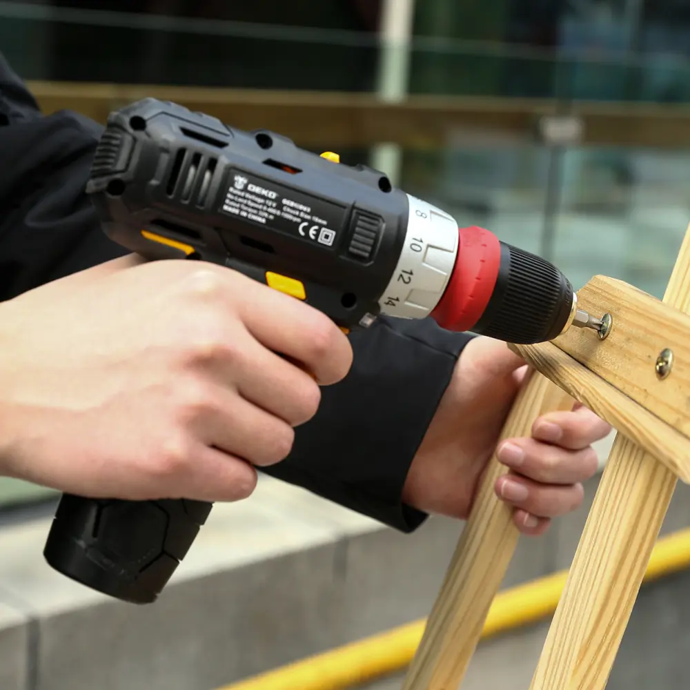 Дрель-шуруповерт аккумуляторная Deko GCD12DU3, 12 В Li-Ion 2x1.5 Ач STLM-2188414 - Вид №9