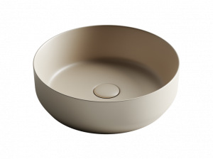 CN6022MC Умывальник чаша накладная круглая (цвет Капучино Матовый) 390*390*120мм Ceramica Nova ELEMENT
