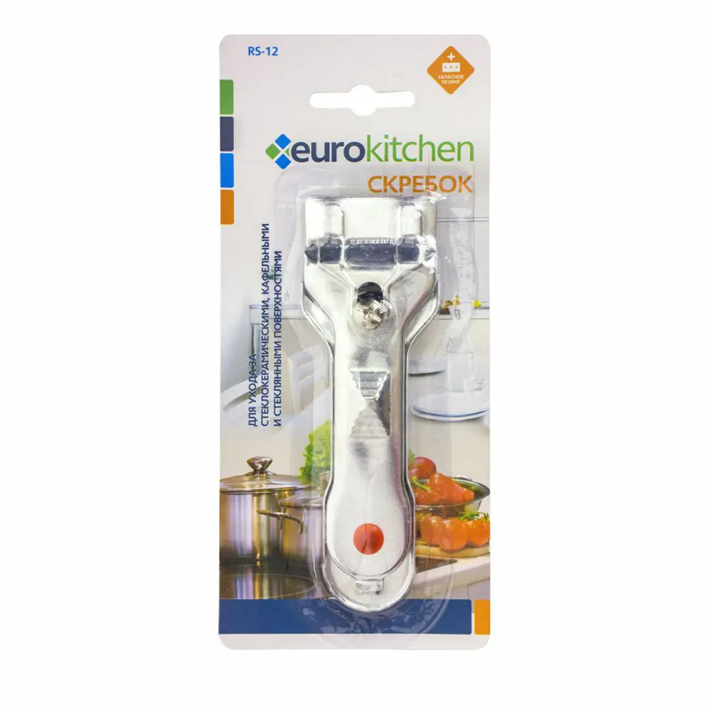 90713259 Скребок Eurokitchen металл/пластик цвет серебристый RS-12 STLM-0350311