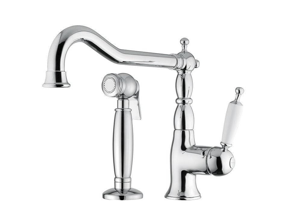 Однорычажный кухонный смеситель со съемным ручным душем и поворотным изливом Gaia Mobili Complements ARCH-00143767