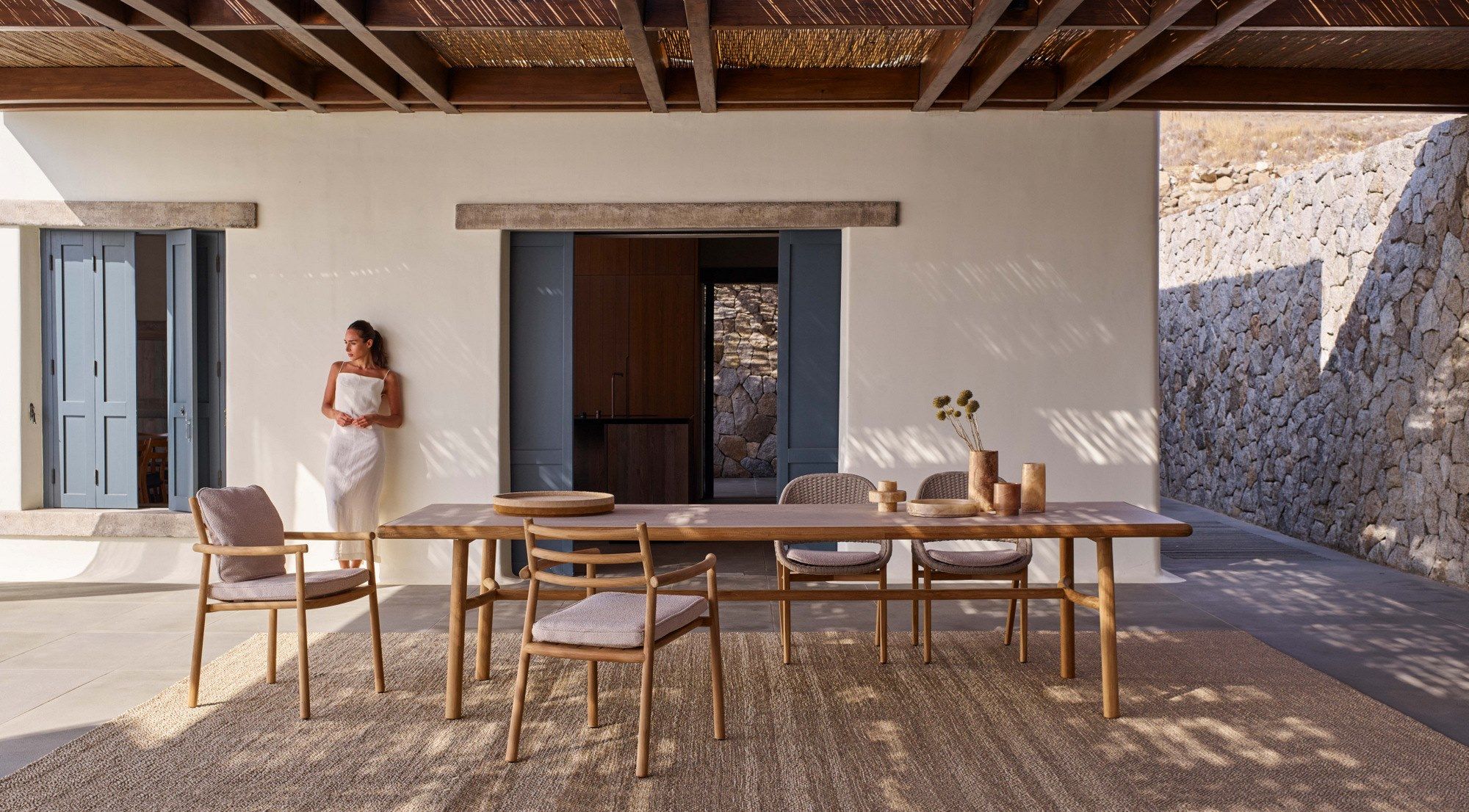 Стул для сада из тикового дерева с подлокотниками TRIBÙ Ukiyo ARCH-00075563 - Вид №2