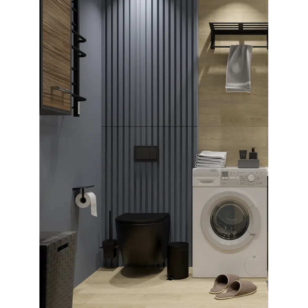 Пенал Aquaton Мерида 33 см цвет антрацит эбони светлый STLM-2052403 - Вид №1