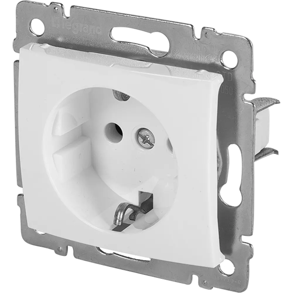Legrand Valena Classic: розетка с защитными шторками и заземлением, белая 82127084 STLM-0019936 - Вид №2