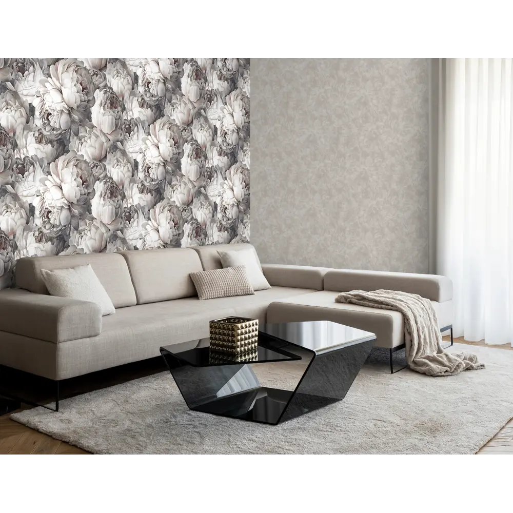 Обои флизелиновые Victoria Stenova Peony коричневые 1.06 м VS585349 STLM-2089729 - Вид №5