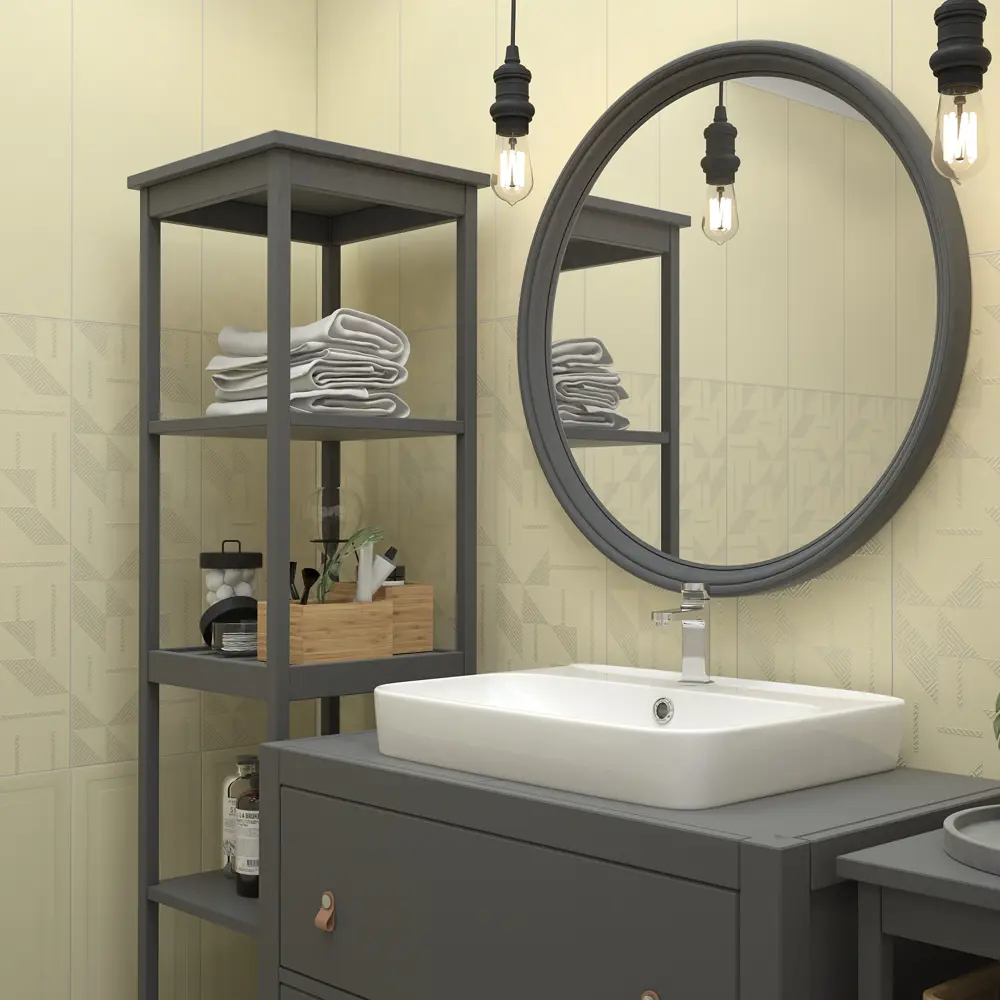 Плитка настенная Керамин Сонет 3Д 75x25 см 1.69 м² цвет бежевый STLM-2115110 - Вид №5