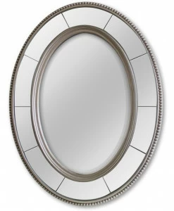 Зеркало настенное овальное 84х63,5 см античное серебро Lorena Silver ART-ZERKALO ДИЗАЙНЕРСКИЕ 00-3884115 Зеркальный;серебро