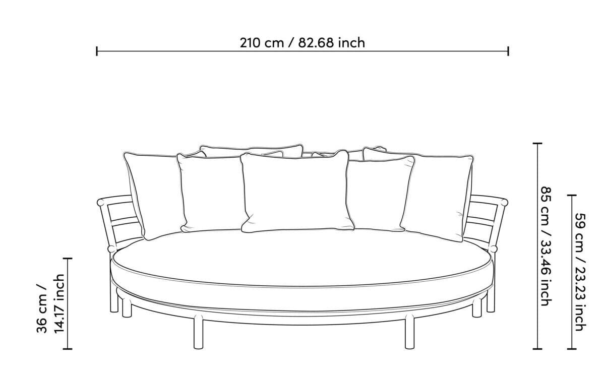 Ткань круглая Садовая кровать Eichholtz Laguno ARCH-00040929 - Вид №3