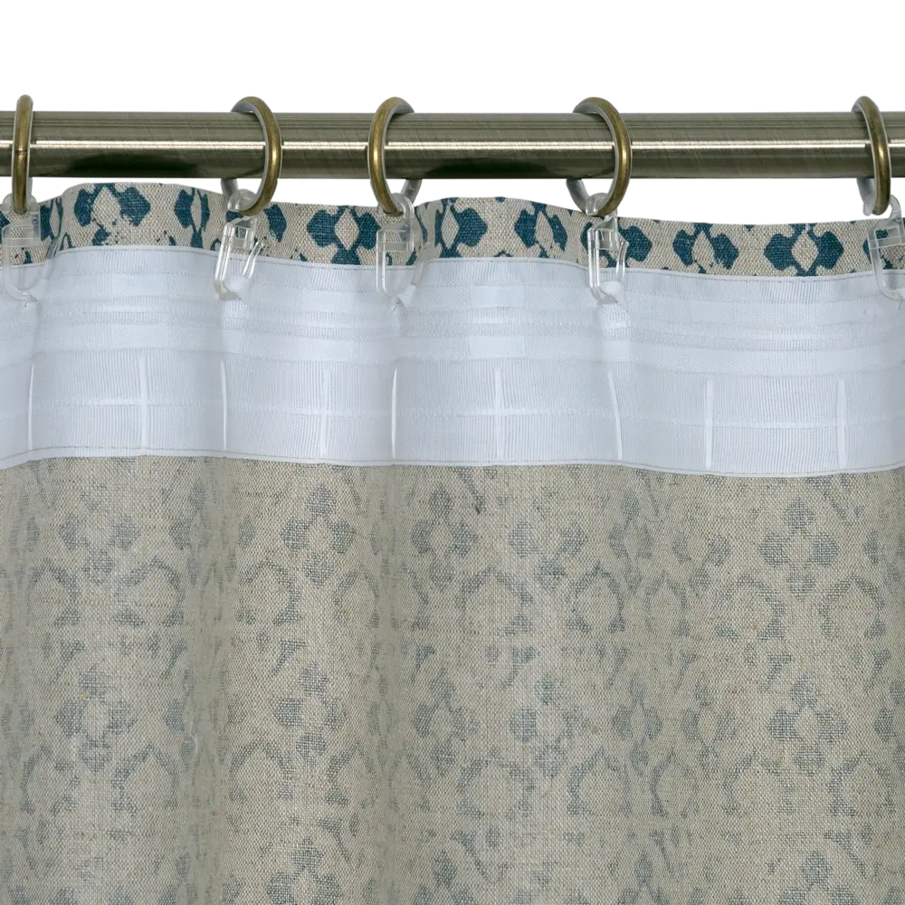 Штора на ленте 145х260 см лён цвет бирюзовый ВАСИЛИСА STLM-2145138 - Вид №4