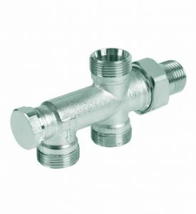 Carlo Poletti V18311Q Клапан 3-ходовой F-F, смесительный/отводной, для электротермического эффектора, подключение M30x1,5.