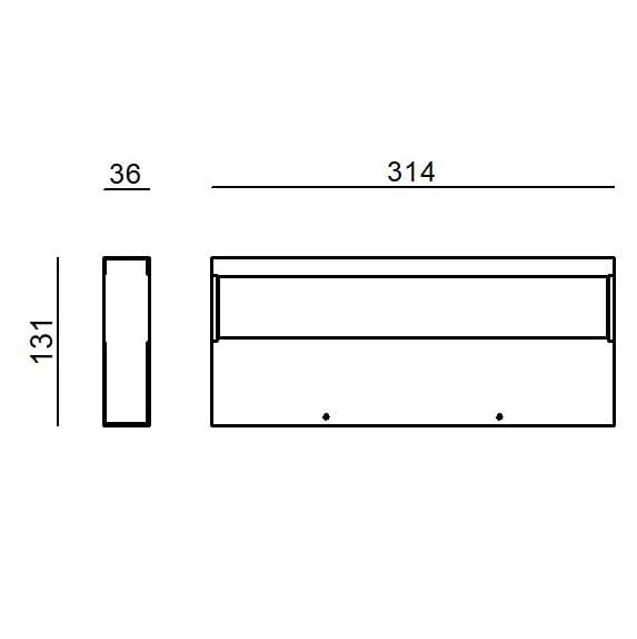 Алюминиевый светодиодный настенный светильник Linea Light Group REGOLO MONO EMISSION ARCH-00046474 - Вид №2