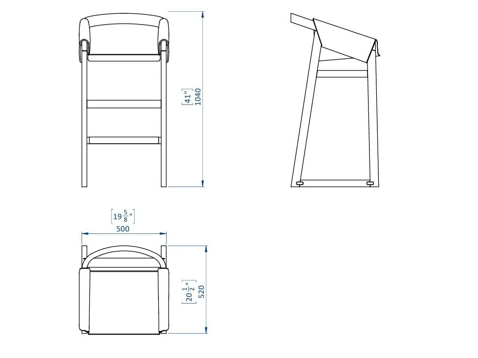 Высокий деревянный стул Casa Magna Essence ARCH-00039993 - Вид №5