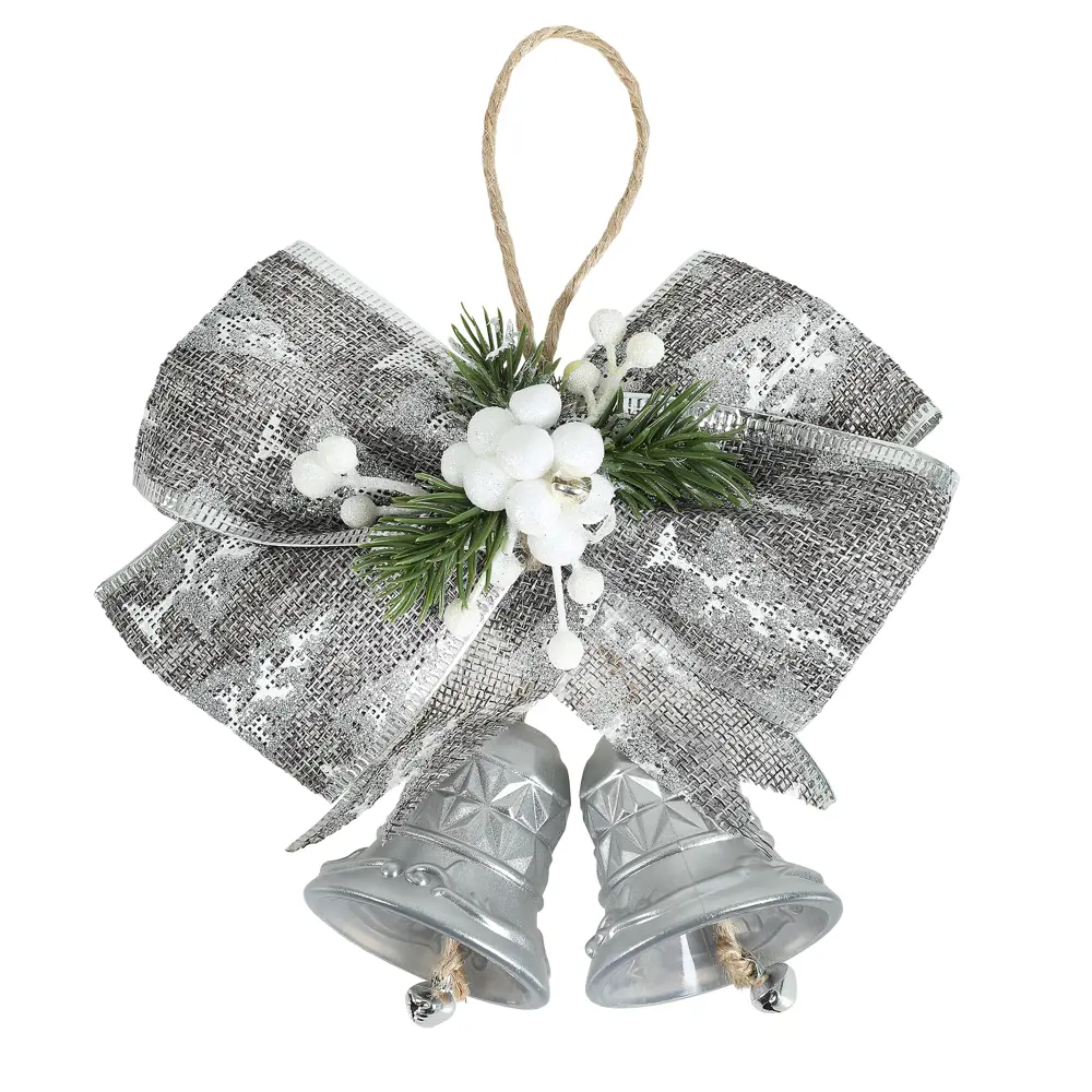 88458711 Новогоднее украшение Колокольчики 15x13 см цвет серебро STLM-0951385 Santreyd  - Вид №2
