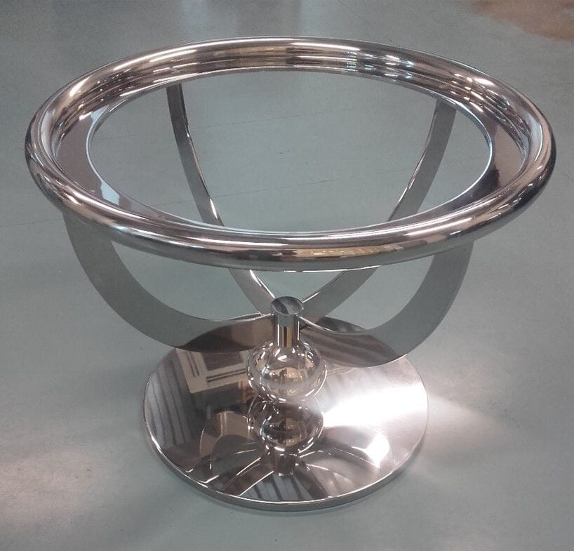 Изготовленный на заказ стальной и стеклянный журнальный столик Crestani 2000 GIRAMONDO ARCH-00044291 - Вид №1