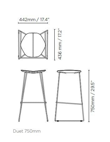 Высокий табурет с подставкой для ног Ross Gardam Duet ARCH-00030711 - Вид №6