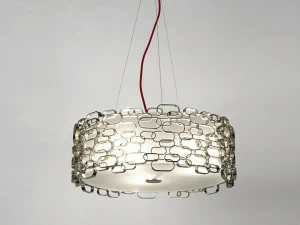 TERZANI Галогенный подвесной светильник из стекла и металла Glamour