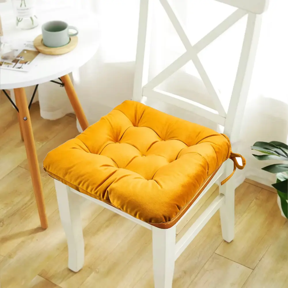 Подушка для стула Seasons Solemio 1 40x36 см цвет желтый Отсутствует STLM-2168683 - Вид №3