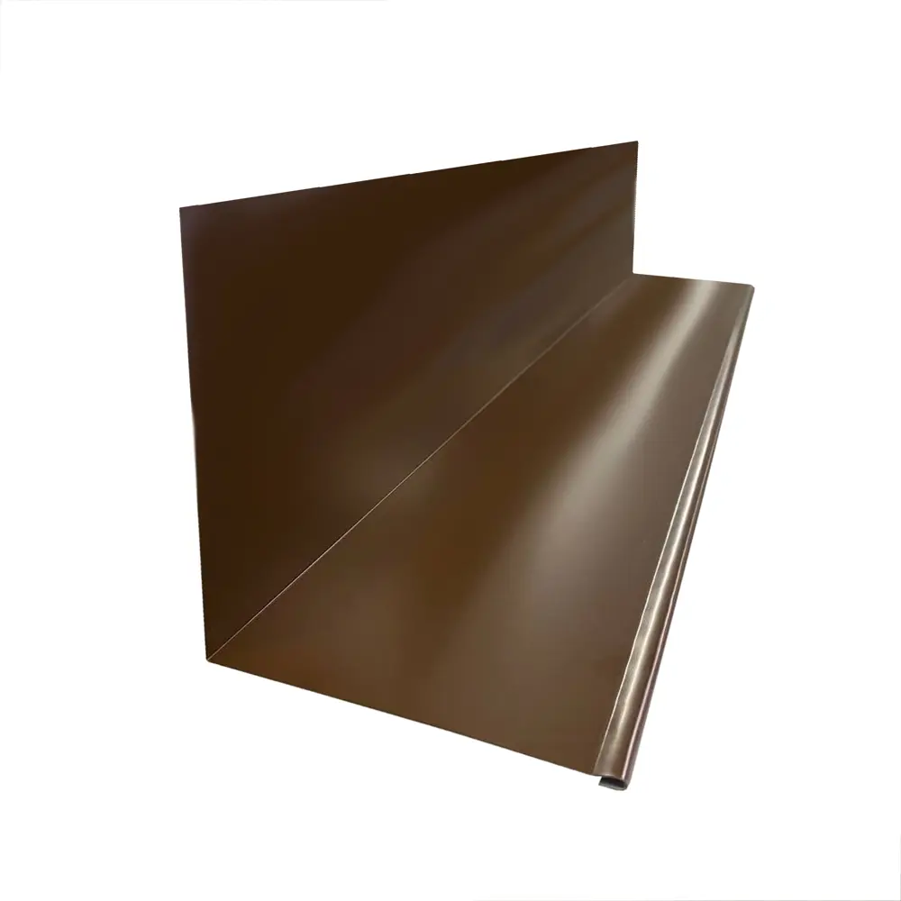 Планка примыкания верхняя 150x150 мм 2 м 0.4 мм RAL 8017 коричневый ТАВРОС STLM-2109101